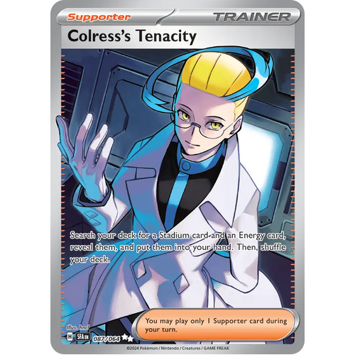 Colress's Tenacity  087/064 Ultra Rare Scarlet & Violet Shrouded Fable Pokemon Card