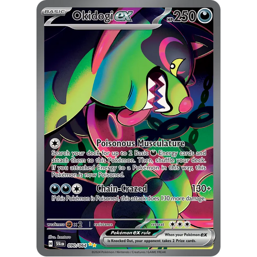 Okidogi ex  090/064 Special Illustration Rare Scarlet & Violet Shrouded Fable Pokemon Card