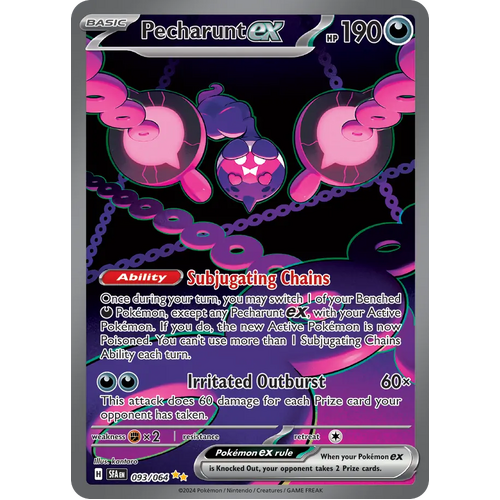 Pecharunt ex  093/064 Special Illustration Rare Scarlet & Violet Shrouded Fable Pokemon Card