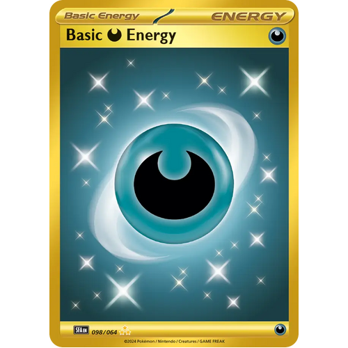 Basic Darkness Energy  098/064 Hyper Rare Scarlet & Violet Shrouded Fable Pokemon Card