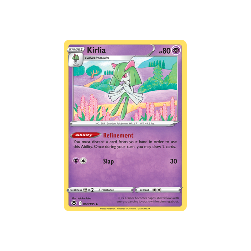 Kirlia 068/195 Uncommon Silver Tempest Pokemon Card Single