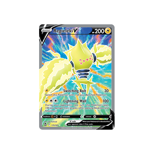 Regieleki V (Full Art) 175/195 Ultra Rare Silver Tempest Pokemon Card Single