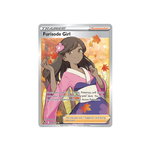 Furisode Girl (Full Art) 190/195 Ultra Rare Silver Tempest Pokemon Card Single