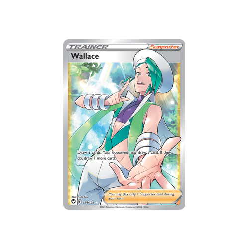 Wallace (Full Art) 194/195 Ultra Rare Silver Tempest Pokemon Card Single