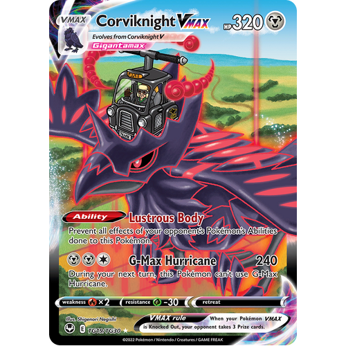 Corviknight VMAX Trainer Gallery TG19/TG30 Ultra Rare Silver Tempest Pokemon Card Single