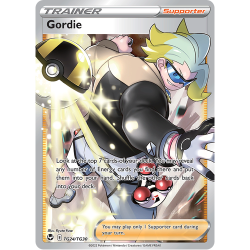 Gordie Trainer Gallery TG24/TG30 Ultra Rare Silver Tempest Pokemon Card Single