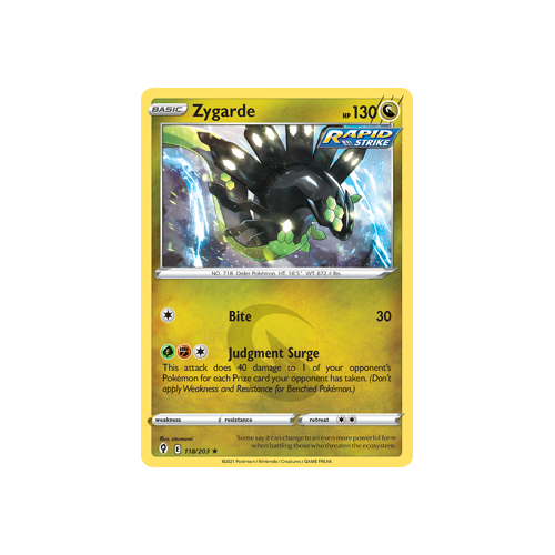 Zygarde 118/203 Holo Rare  Evolving Skies Singles