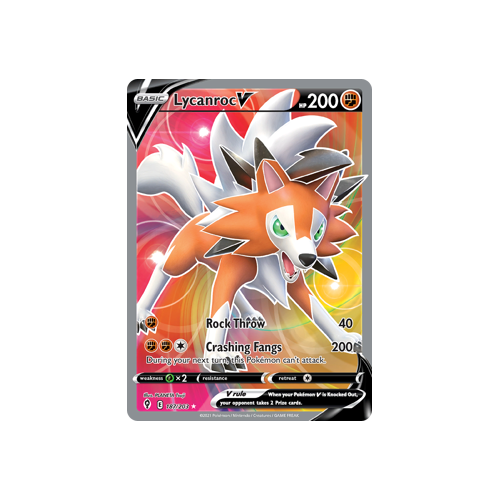 Lycanroc V (Full Art) 187/203 Ultra Rare  Evolving Skies Singles