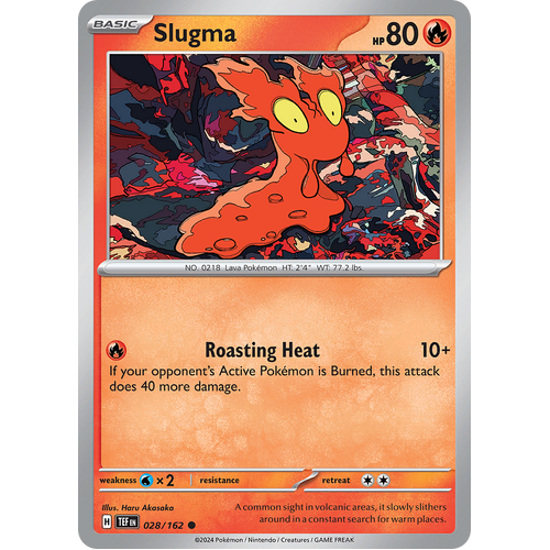 Slugma 028/162 Common Scarlet & Violet Temporal Forces Near Mint Pokemon Card