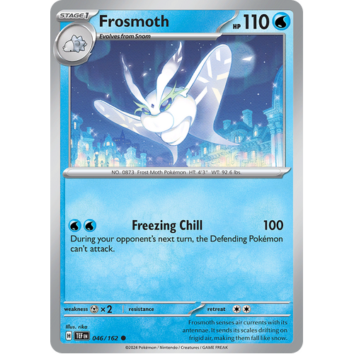 Frosmoth 046/162 Common Scarlet & Violet Temporal Forces Near Mint Pokemon Card