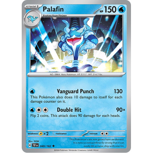 Palafin 049/162 Uncommon Scarlet & Violet Temporal Forces Near Mint Pokemon Card