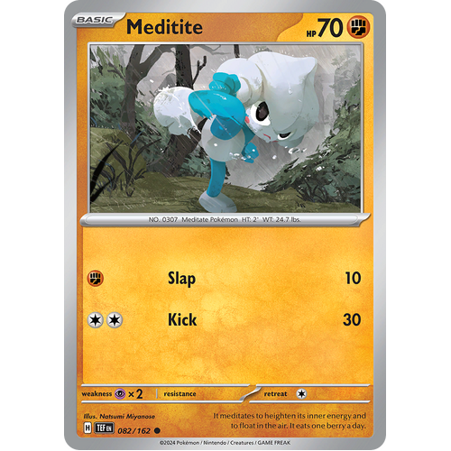 Meditite 082/162 Common Scarlet & Violet Temporal Forces Near Mint Pokemon Card