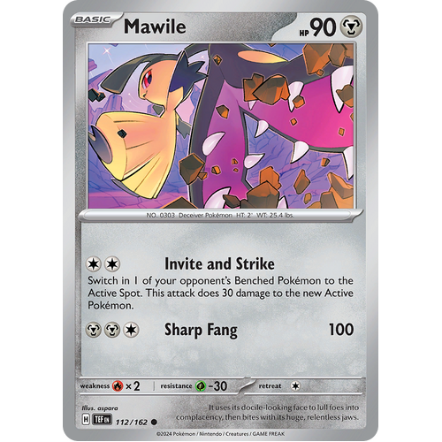Mawile 112/162 Common Scarlet & Violet Temporal Forces Near Mint Pokemon Card