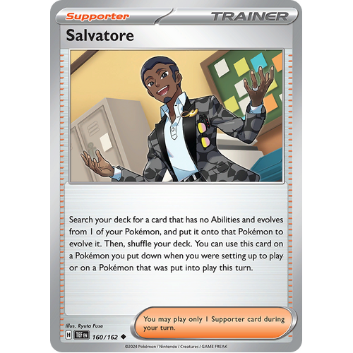 Salvatore 160/162 Uncommon Scarlet & Violet Temporal Forces Near Mint Pokemon Card