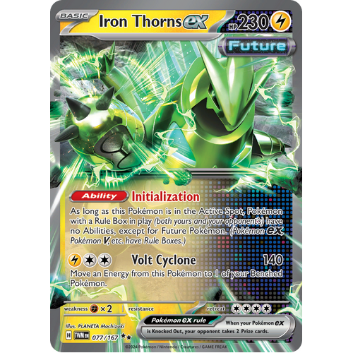 Iron Thorns ex  077/167 Double Rare Scarlet & Violet Twilight Masquerade Pokemon Card