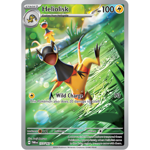 Heliolisk  177/167 Illustration Rare Scarlet & Violet Twilight Masquerade Pokemon Card