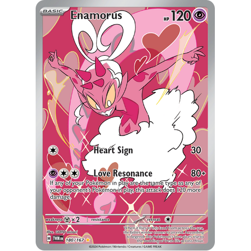 Enamorus  180/167 Illustration Rare Scarlet & Violet Twilight Masquerade Pokemon Card