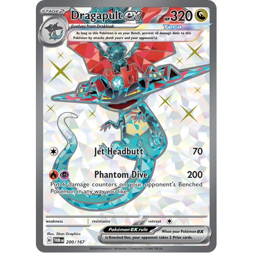 Dragapult ex  200/167 Ultra Rare Scarlet & Violet Twilight Masquerade Pokemon Card