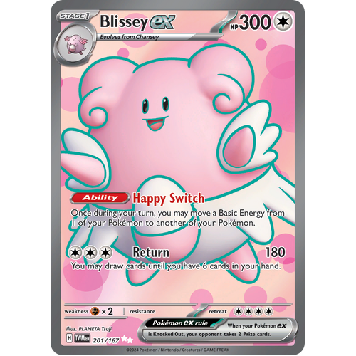 Blissey ex  201/167 Ultra Rare Scarlet & Violet Twilight Masquerade Pokemon Card