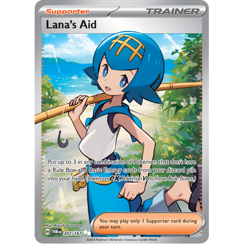 Lana's Aid  207/167 Ultra Rare Scarlet & Violet Twilight Masquerade Pokemon Card