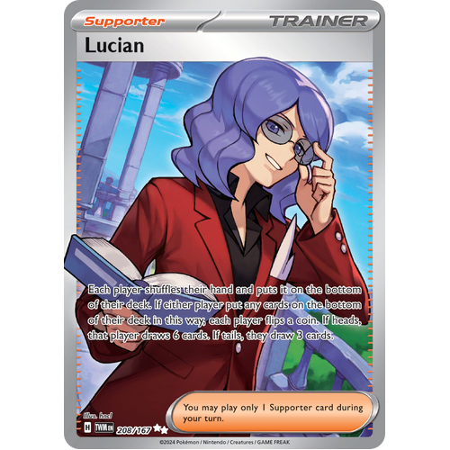 Lucian  208/167 Ultra Rare Scarlet & Violet Twilight Masquerade Pokemon Card