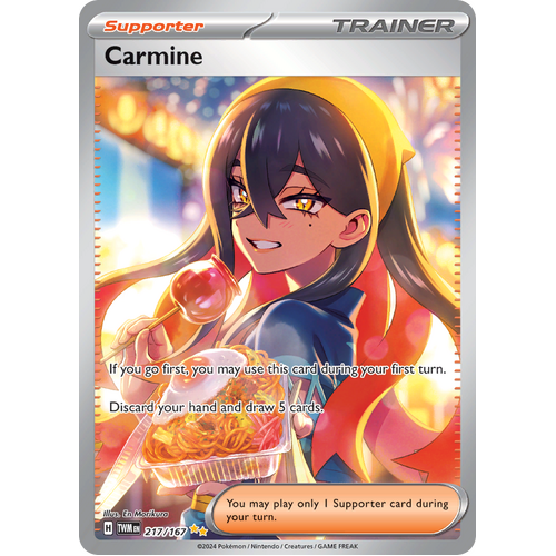 Carmine  217/167 Special Illustration Rare Scarlet & Violet Twilight Masquerade Pokemon Card