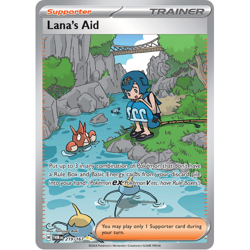 Lana's Aid  219/167 Special Illustration Rare Scarlet & Violet Twilight Masquerade Pokemon Card