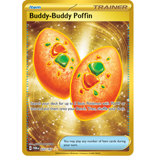 Buddy-Buddy Poffin  223/167 Hyper Rare Scarlet & Violet Twilight Masquerade Pokemon Card