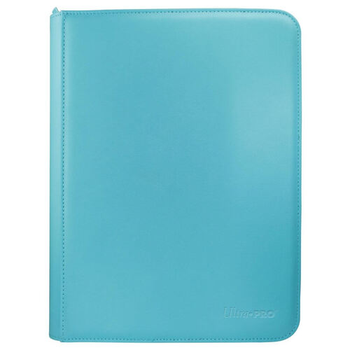 Vivid Light Blue 9 Pocket Zippered UltraPro Binder