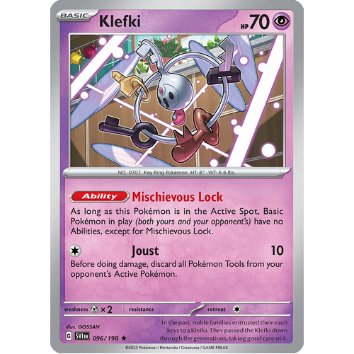 Klefki 096/198 Rare Scarlet & Violet Pokemon Card