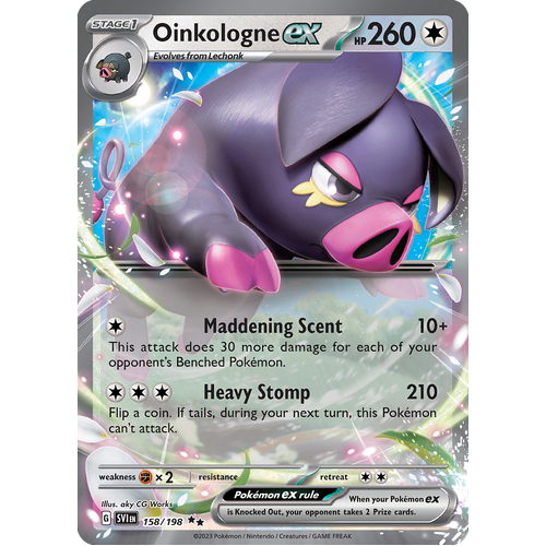 Oinkologne ex 158/198 Double Rare Scarlet & Violet Pokemon Card