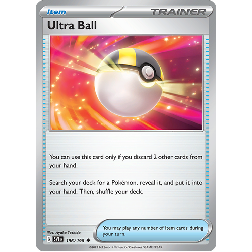 Ultra Ball 196/198 Uncommon Scarlet & Violet Pokemon Card