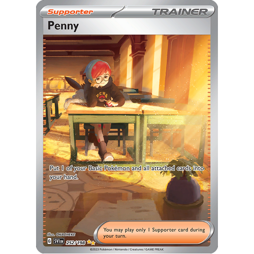 Penny 252/198 Special Illustration Rare Scarlet & Violet Pokemon Card